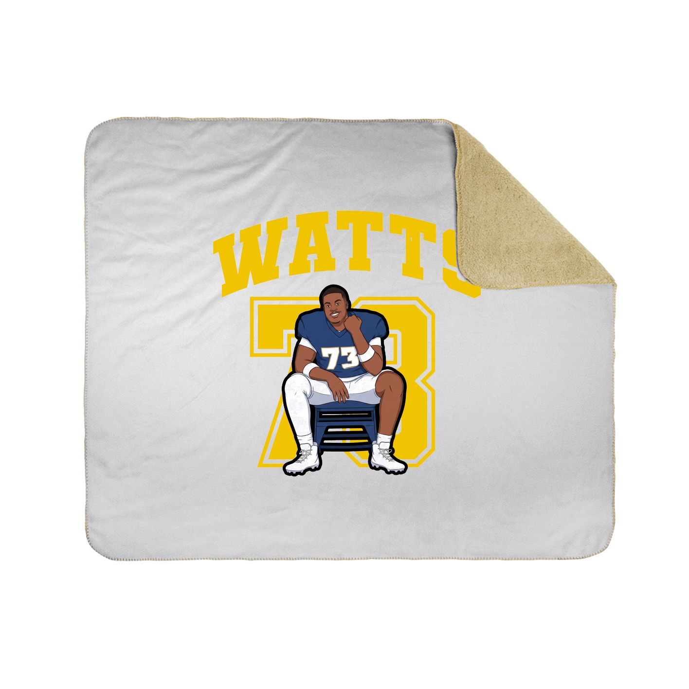 Throw Blanket — Number in White