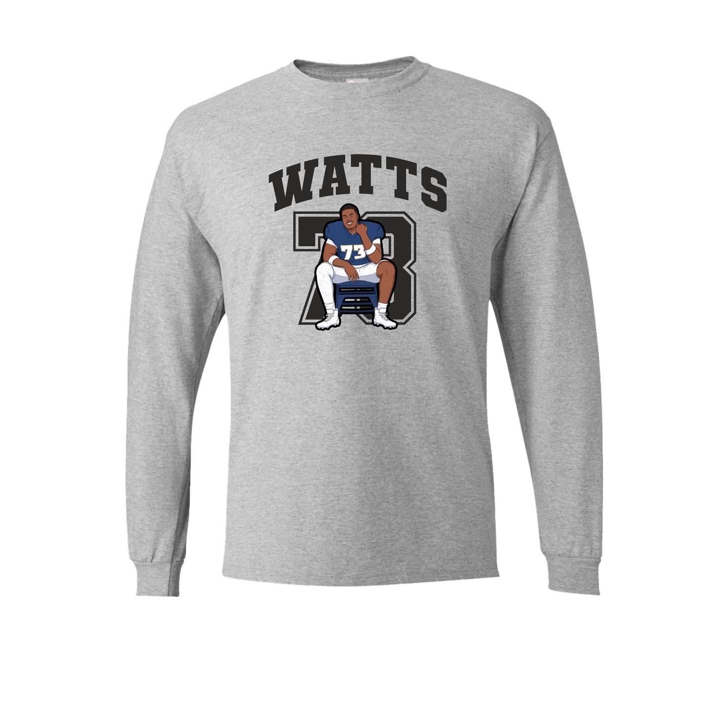 Long Sleeve Tee — Number in Grey