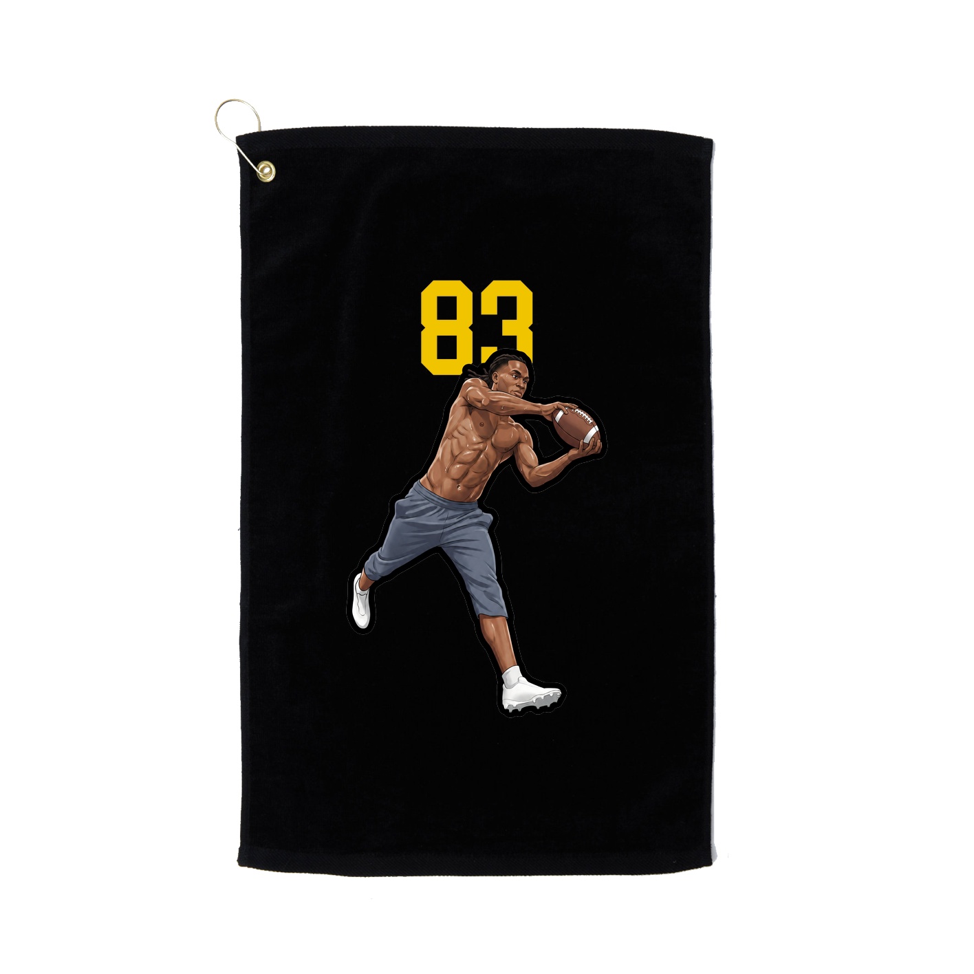 Golf Towel — Number Top in Black
