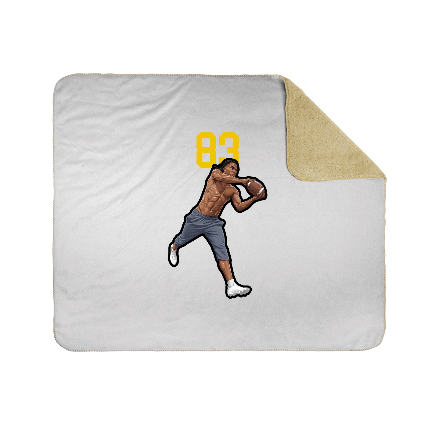 Throw Blanket — Number Top in White