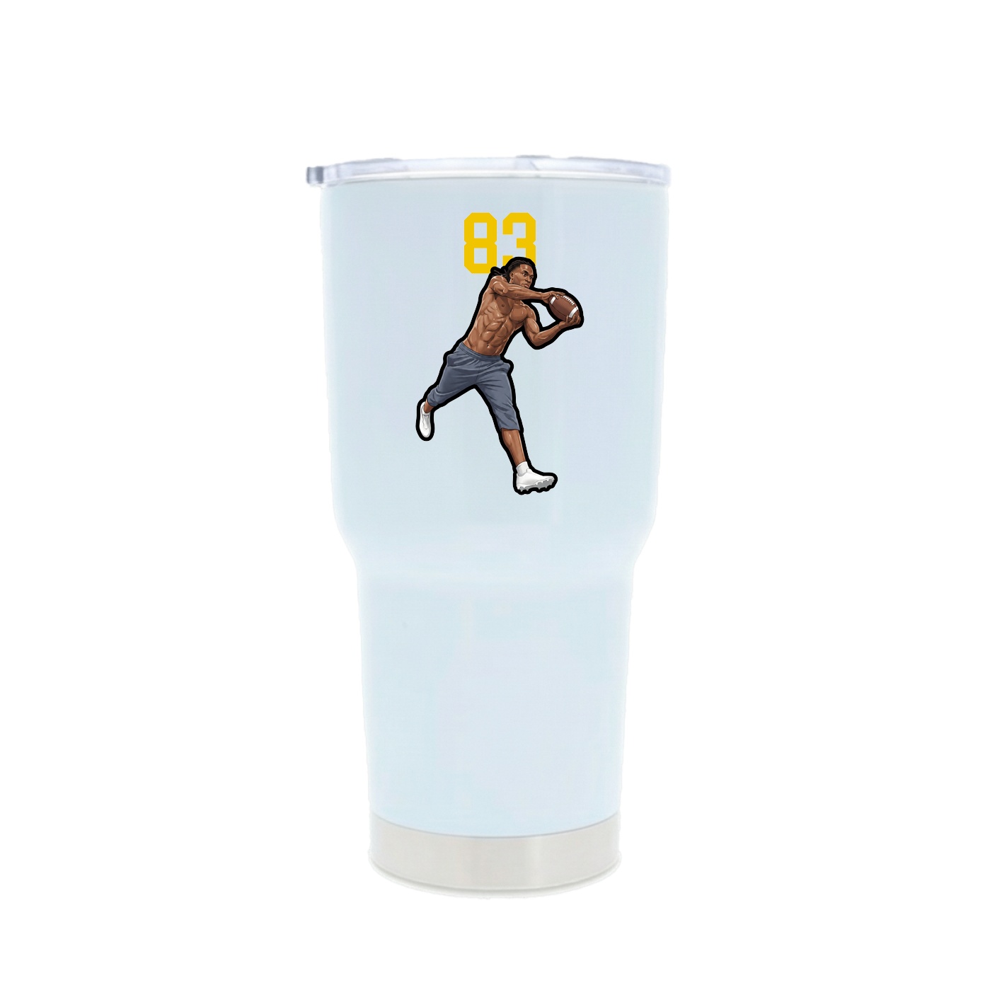 30oz Stainless Steel Tumbler — Number Top in White