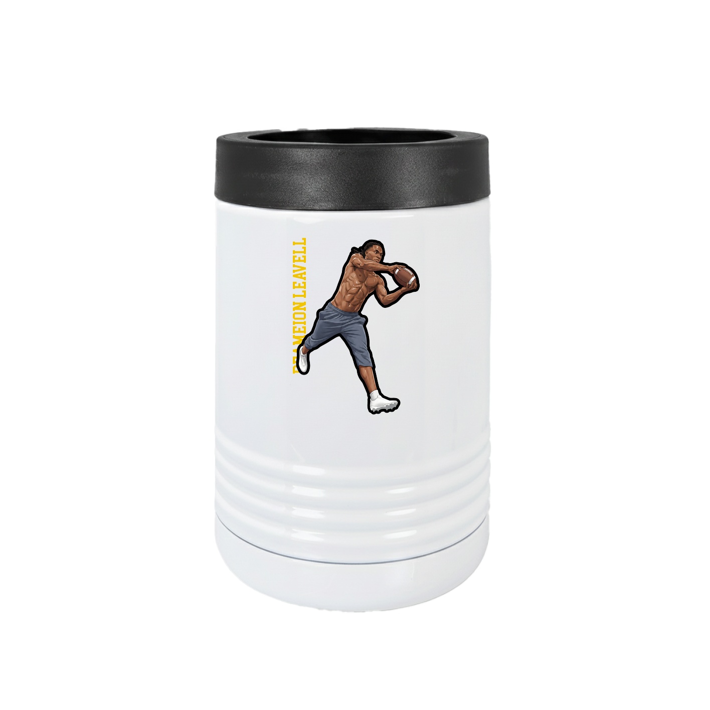 Beverage Holder — Name Vertical in White