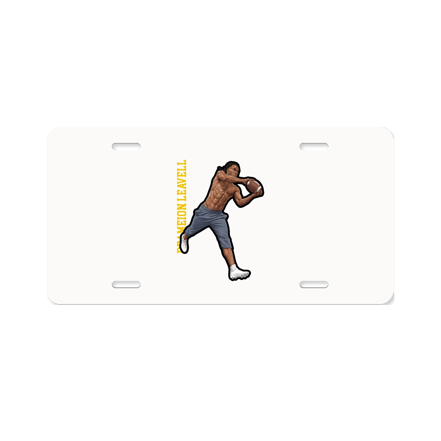 License Plate — Name Vertical in Classic