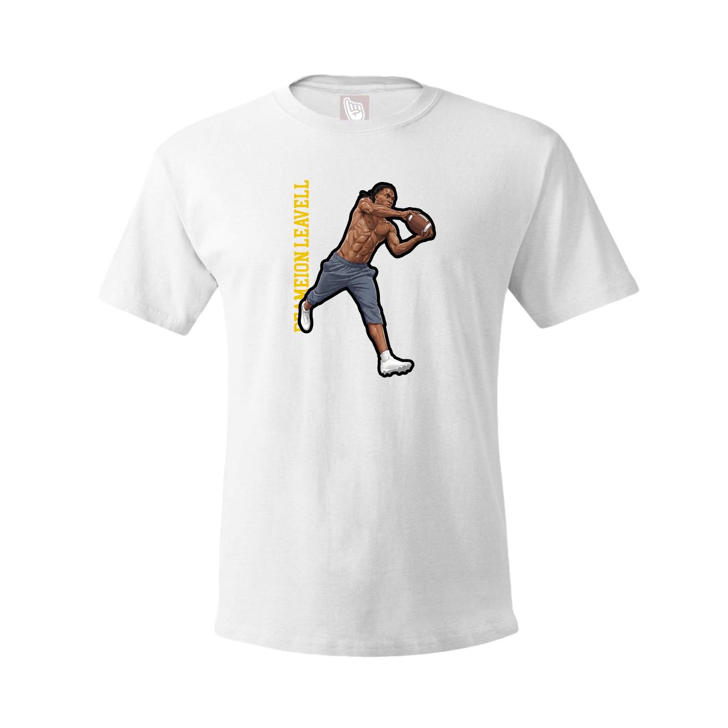 Tee — Name Vertical in White