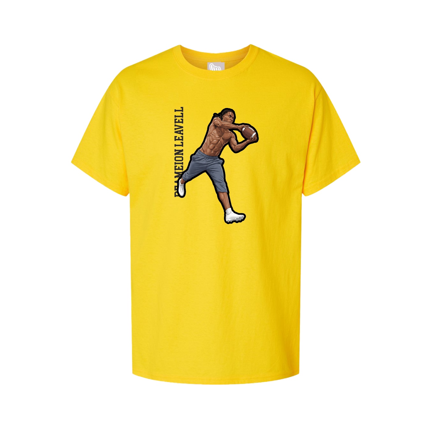 Youth Tee — Name Vertical in Gold