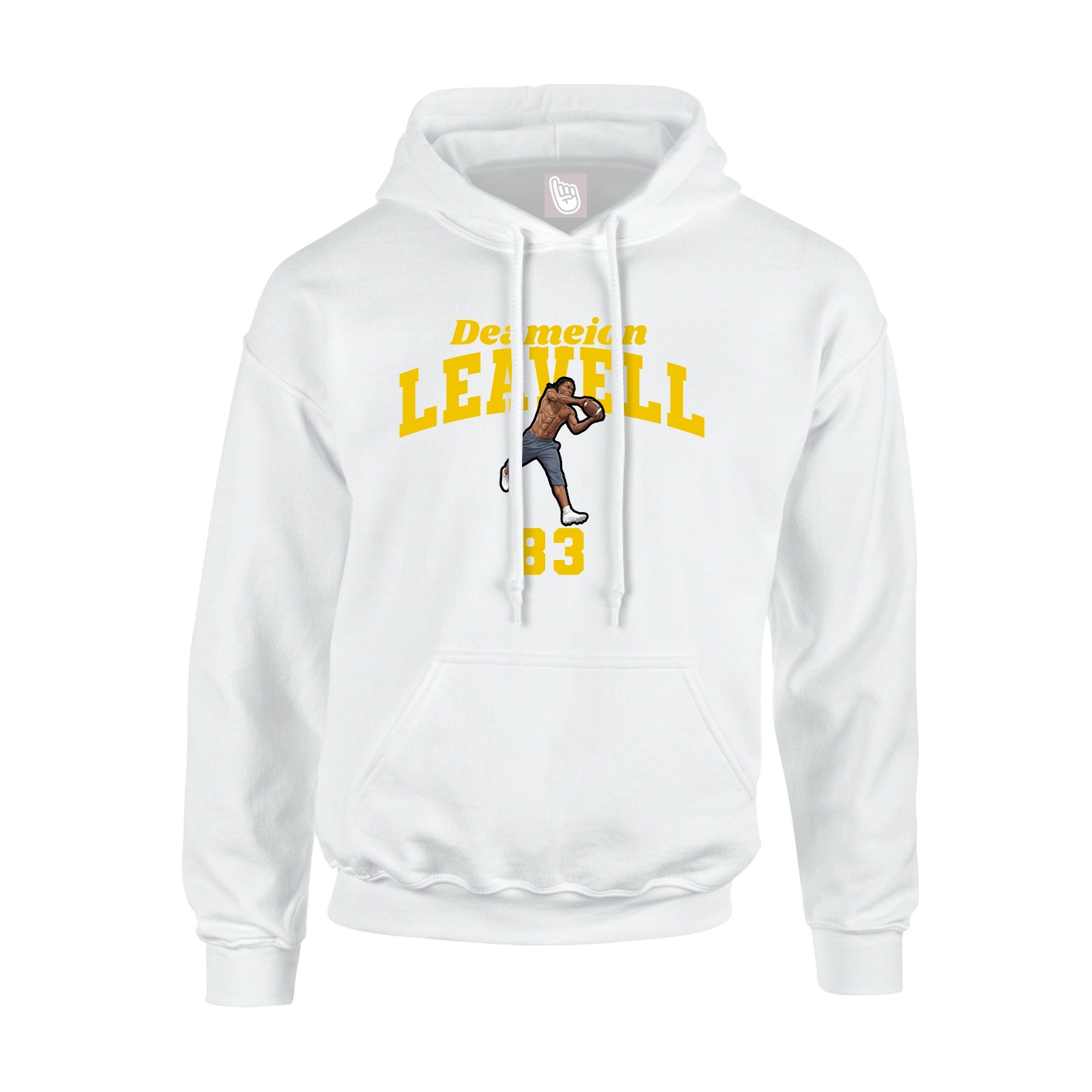 Hoodie — Signature Arch in White
