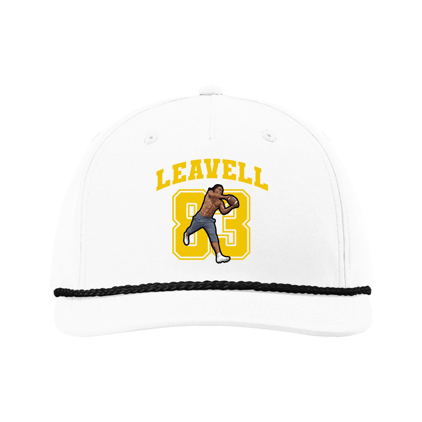 Five-Panel Classic Rope Cap — Number in White