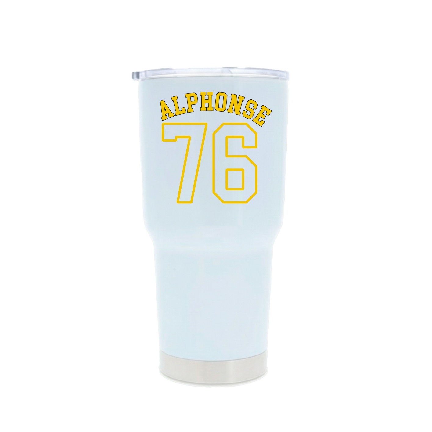 30oz Stainless Steel Tumbler — Shirsey Arch in White