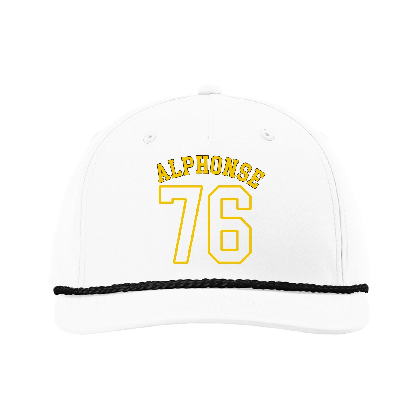Five-Panel Classic Rope Cap — Shirsey Arch in White