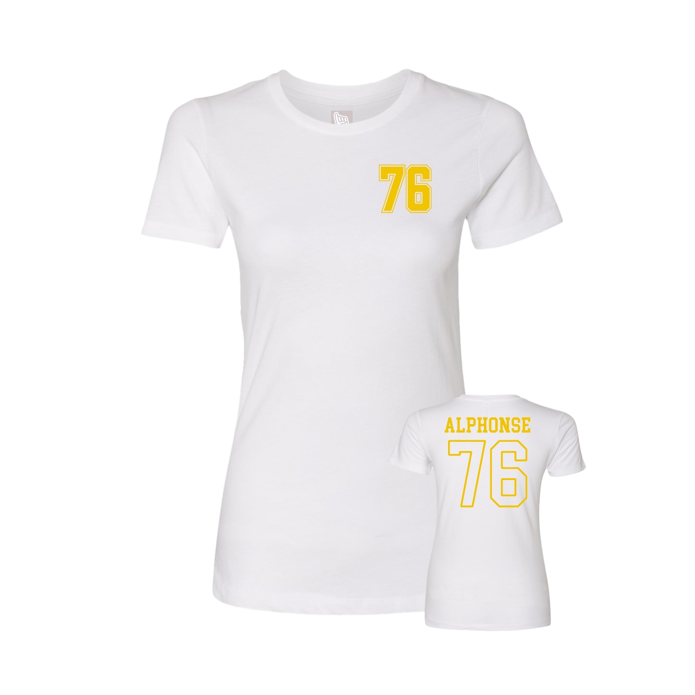 Womens Tee — Chest Back in White