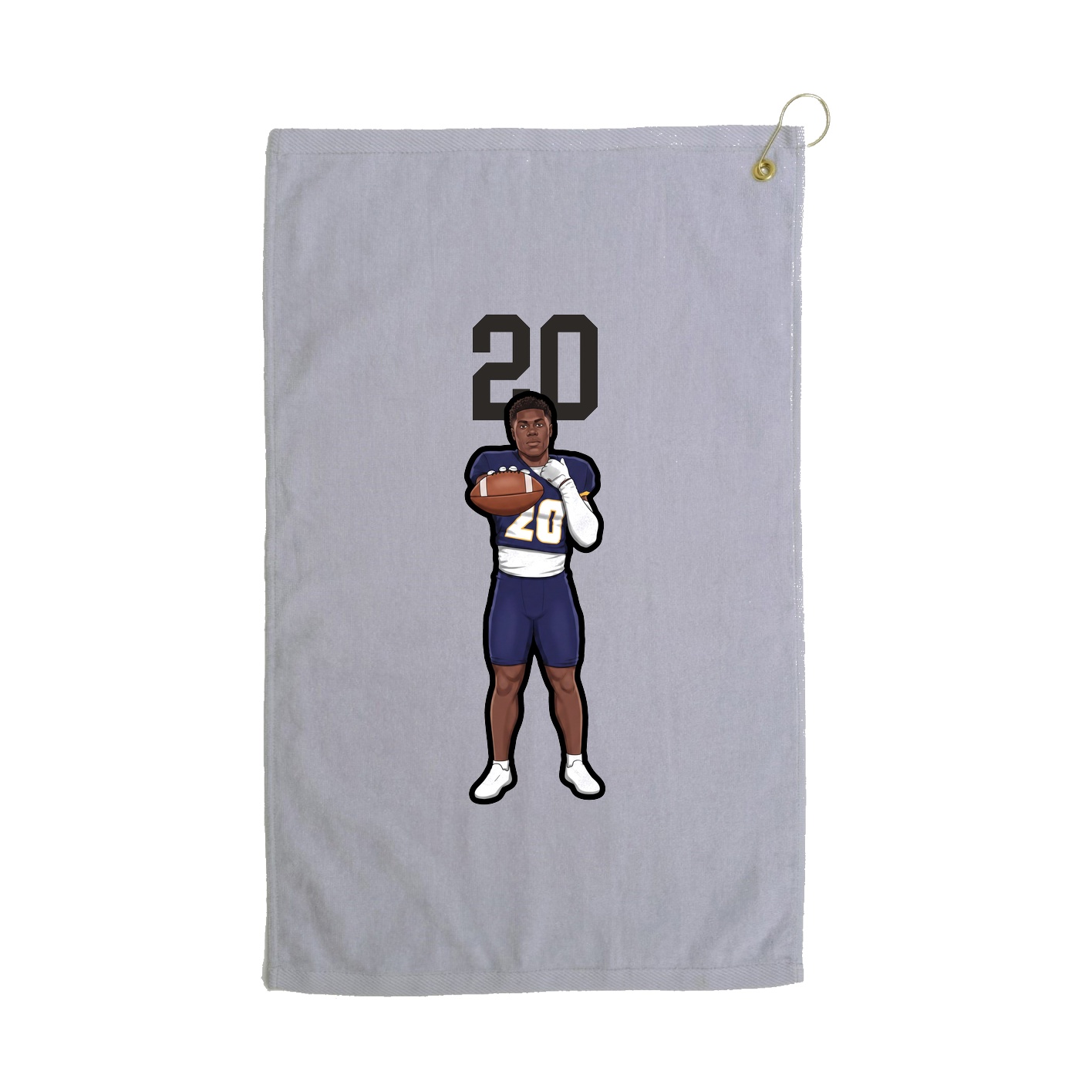 Golf Towel — Number Top in Grey