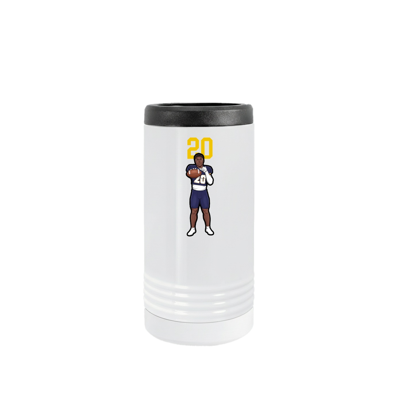 Slim Beverage Holder — Number Top in White