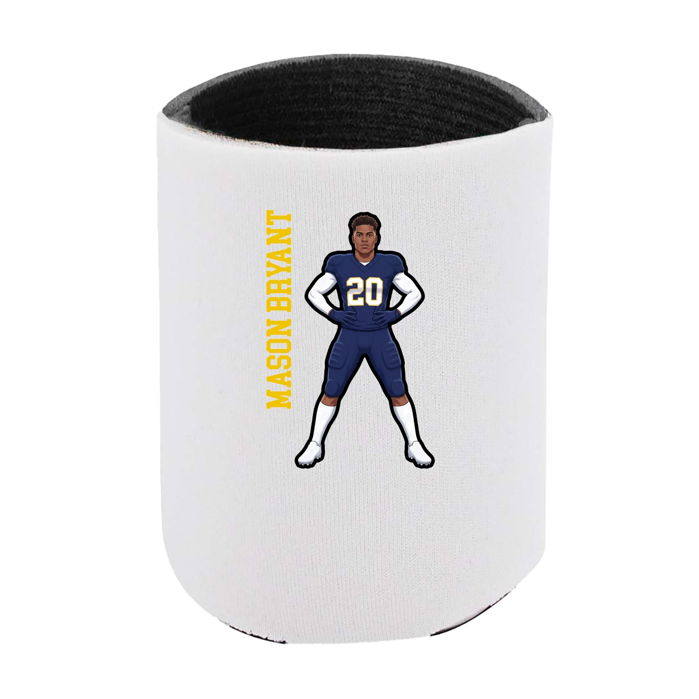 Can Holder — Name Vertical in White