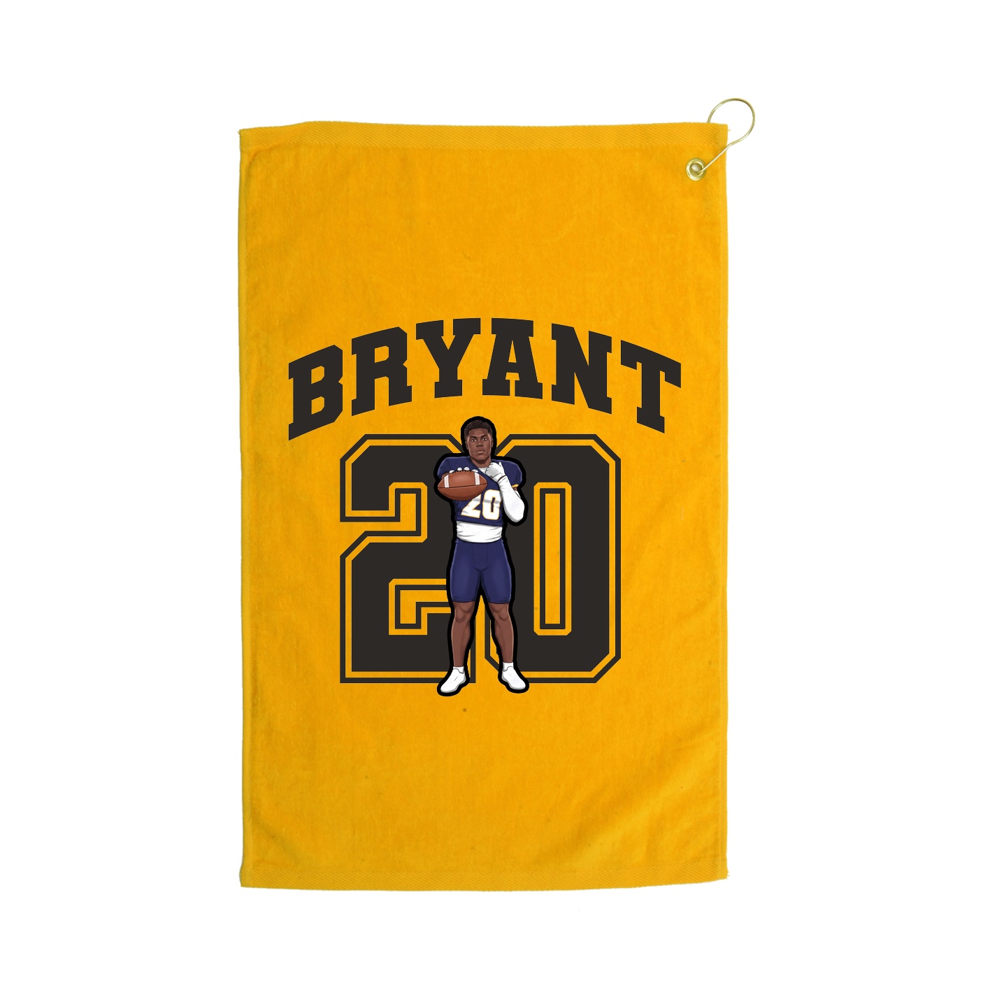 Golf Towel — Number in Gold