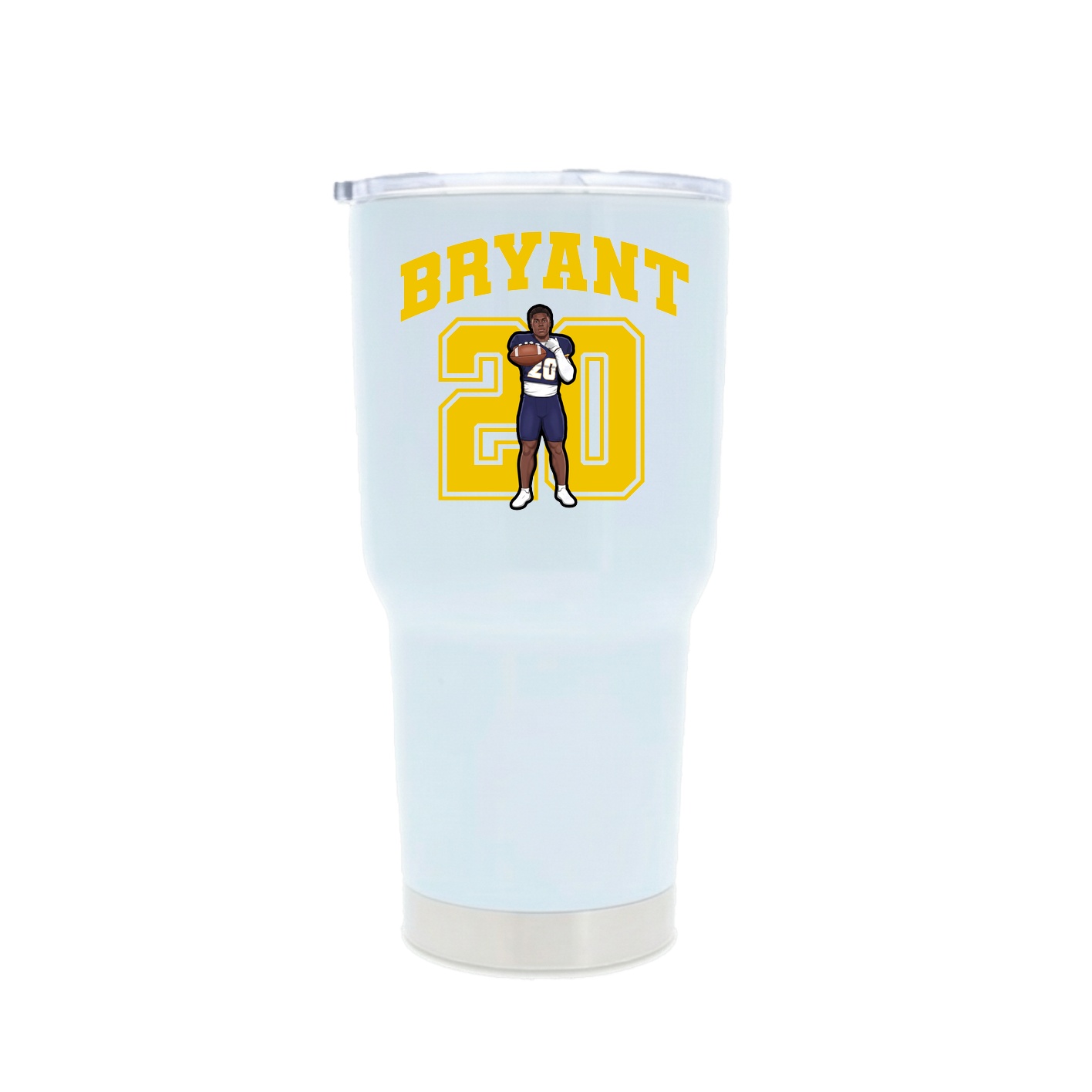 30oz Stainless Steel Tumbler — Number in White