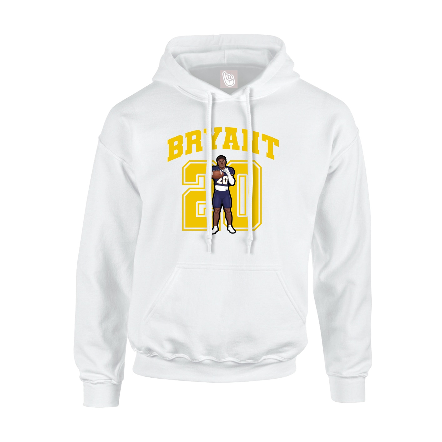 Hoodie — Number in White