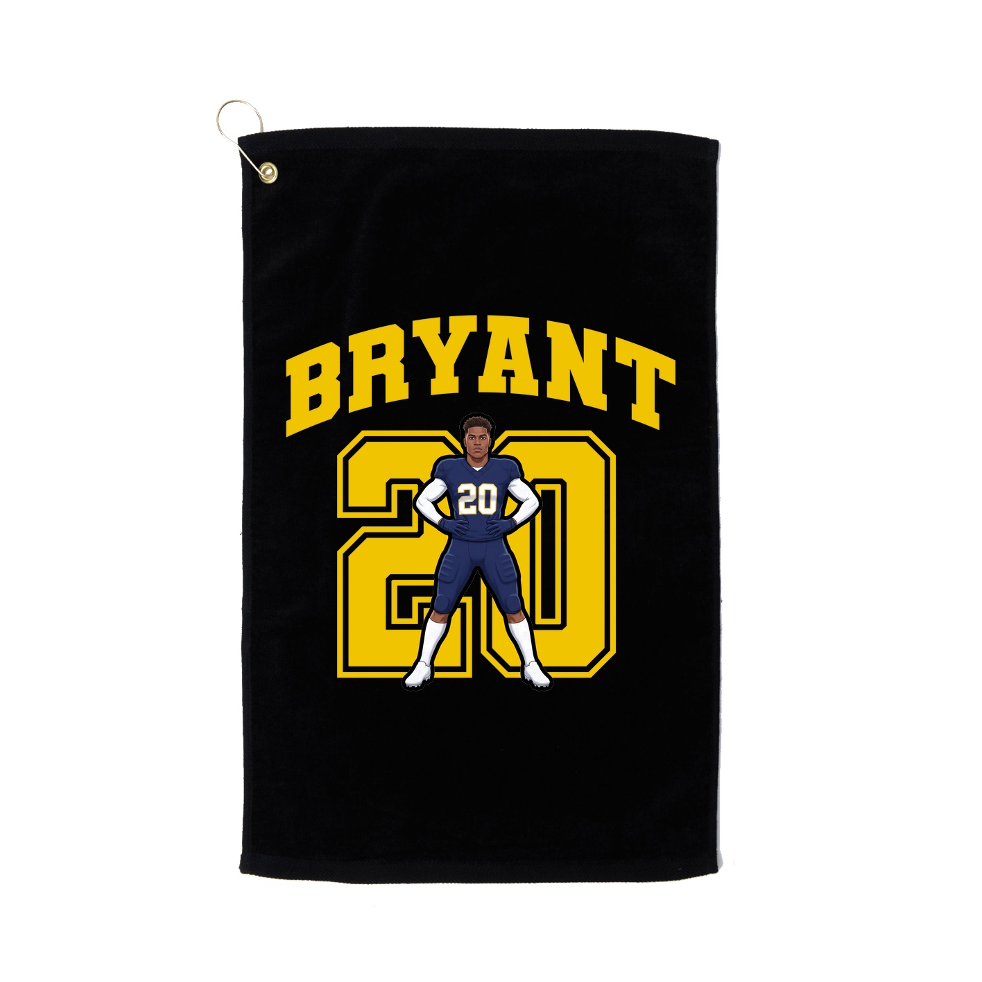 Golf Towel — Number in Black