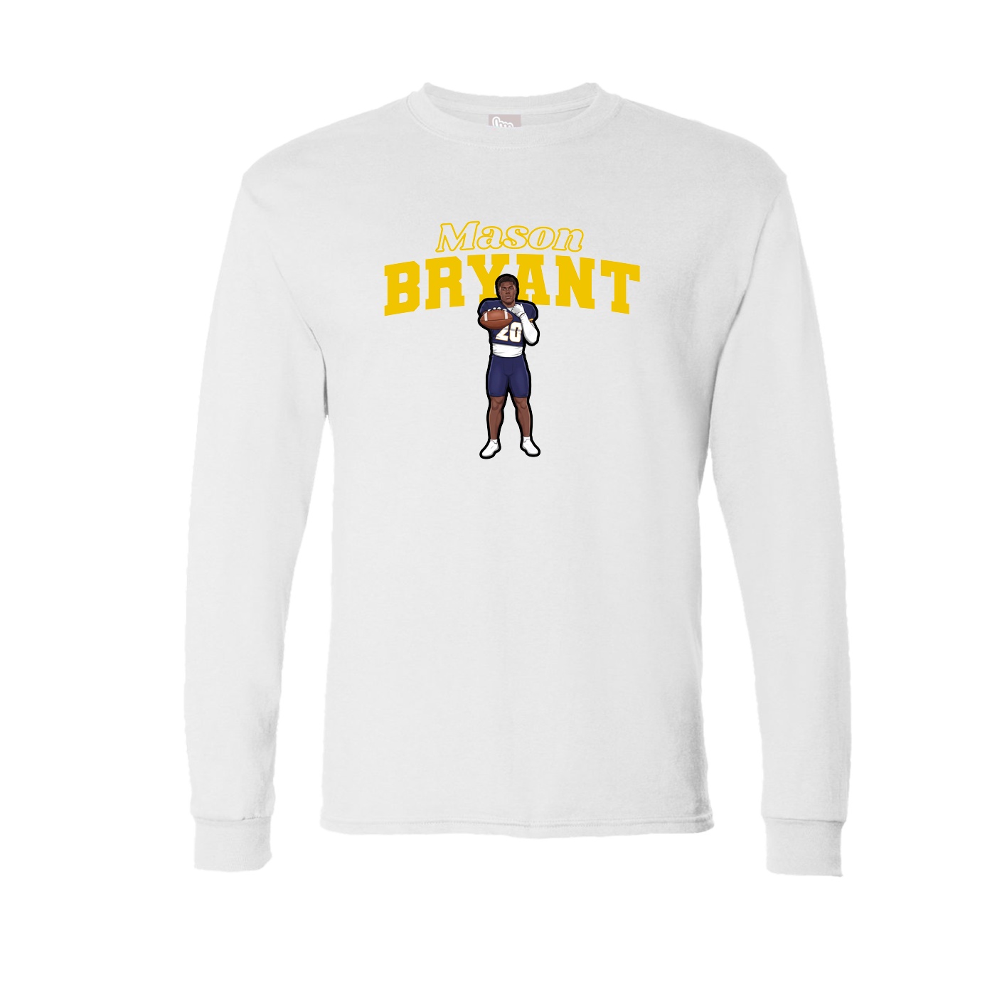 Long Sleeve Tee — Name Arch in White