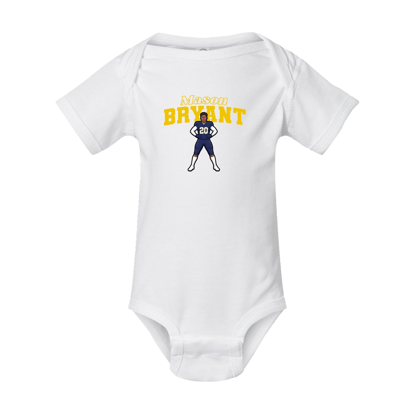 Baby Onesie — Name Arch in White