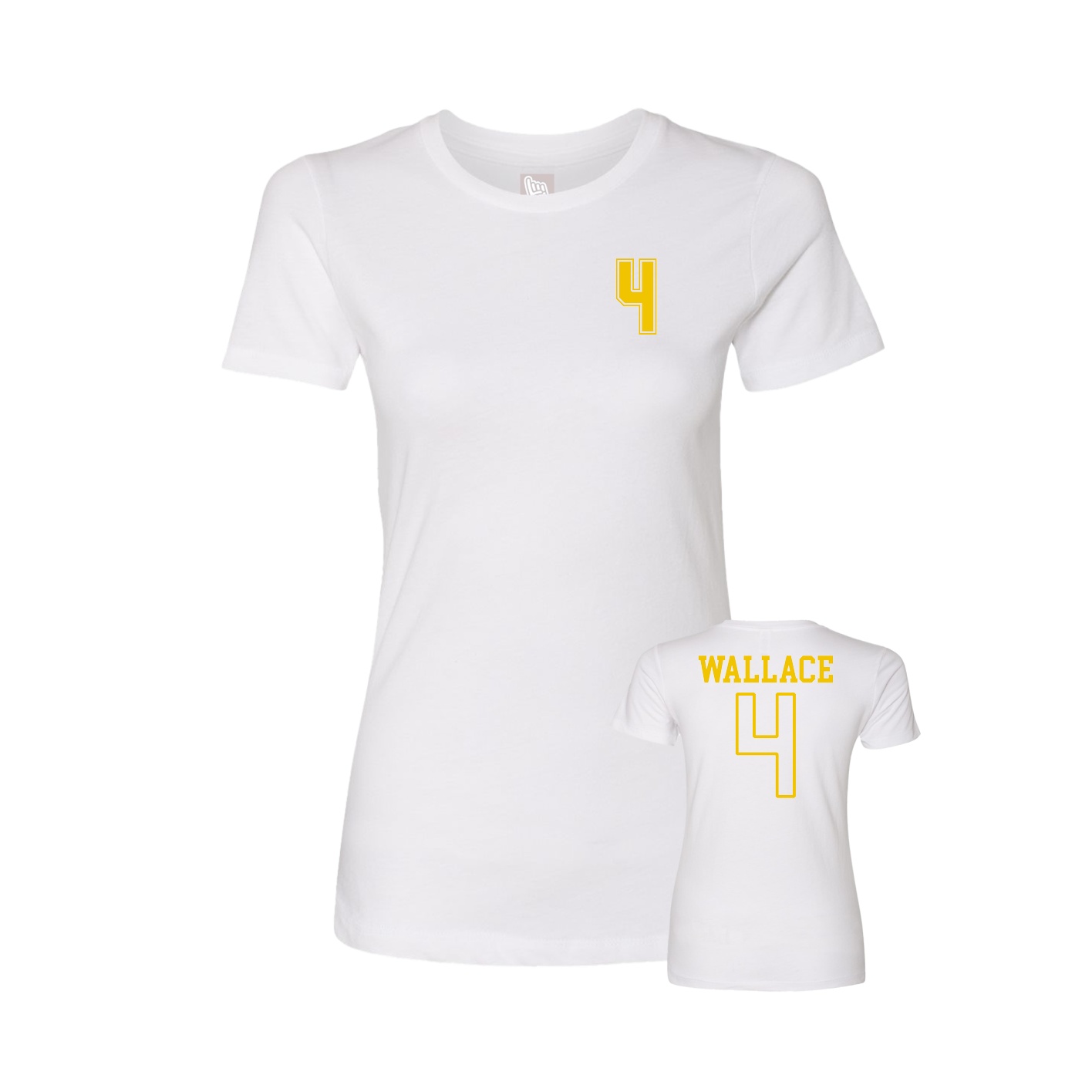 Fitted Women's Tee — Chest Back in White