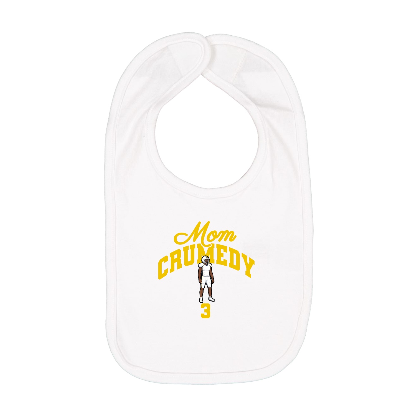 Infant Bib — Mothers Day Arch in White