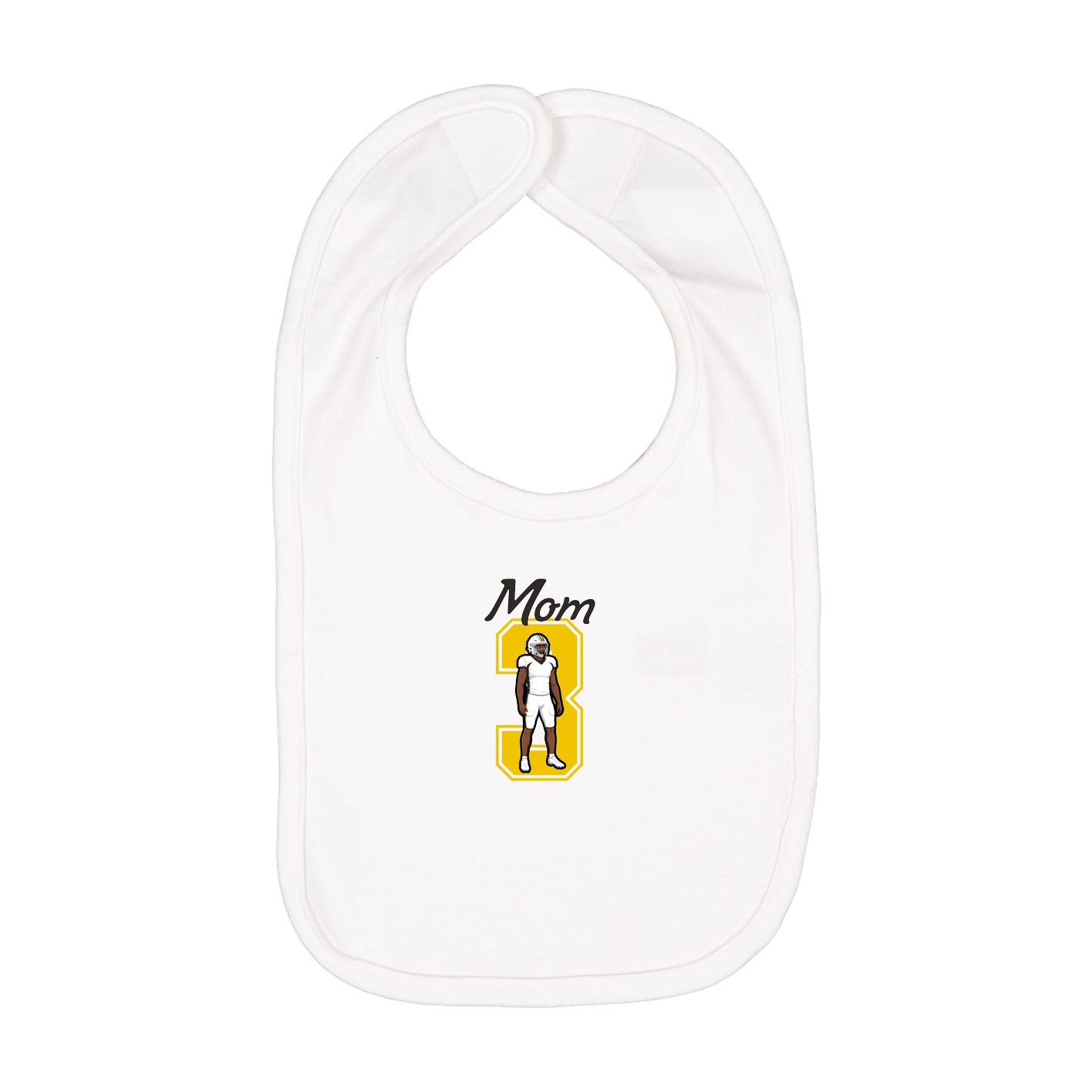 Infant Bib — Mothers Day Shirsey in White