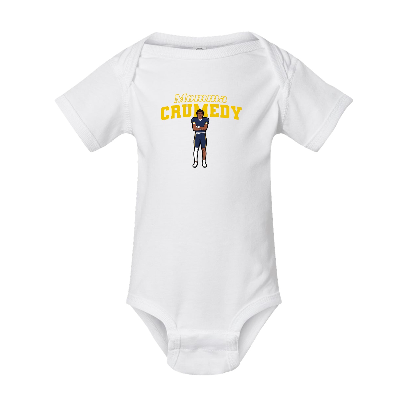Baby Onesie — Mothers Day Block in White