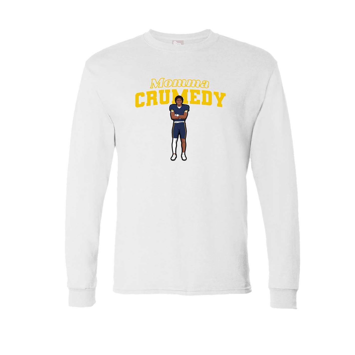 Long Sleeve Tee — Mothers Day Block in White