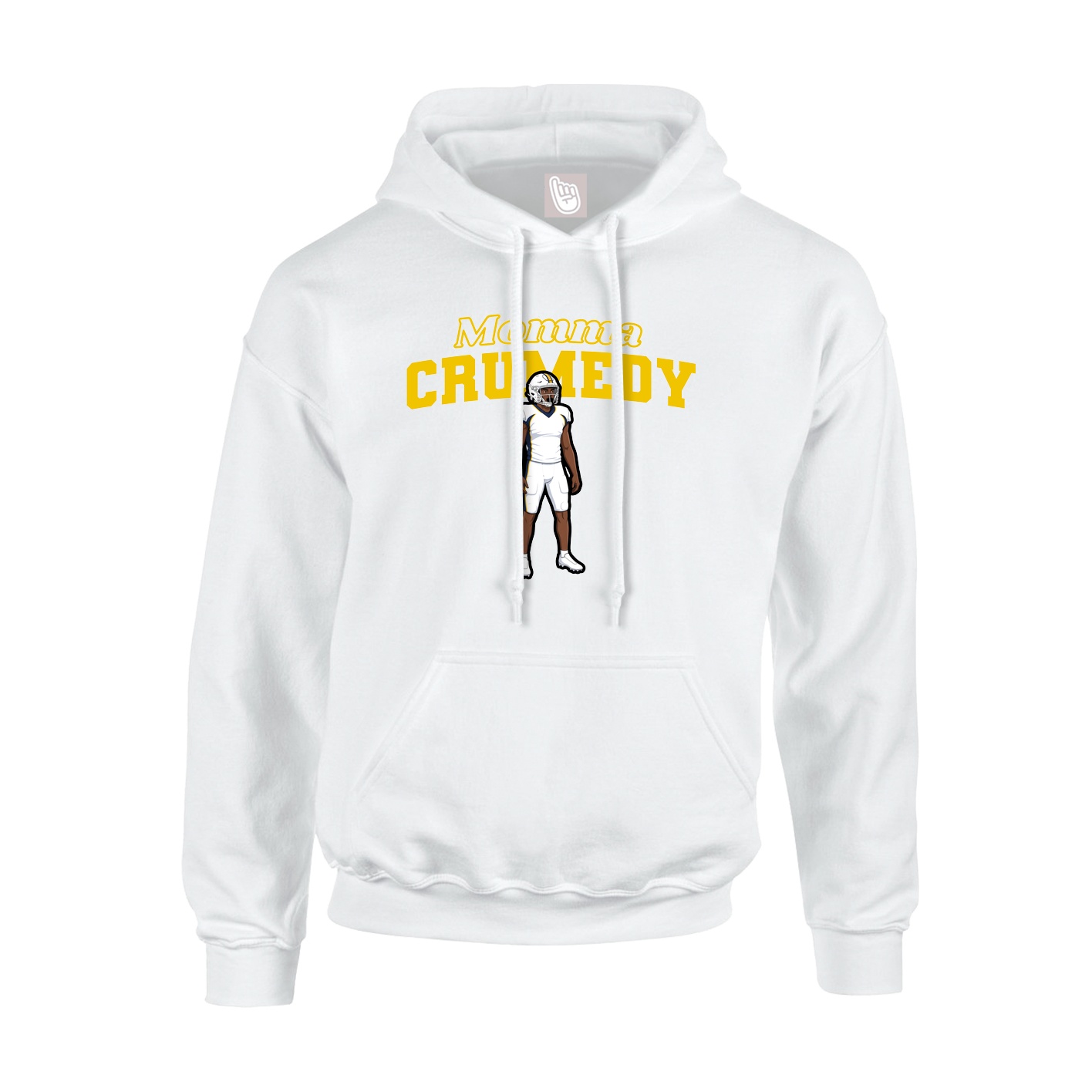 Youth Hoodie — Mothers Day Block in White