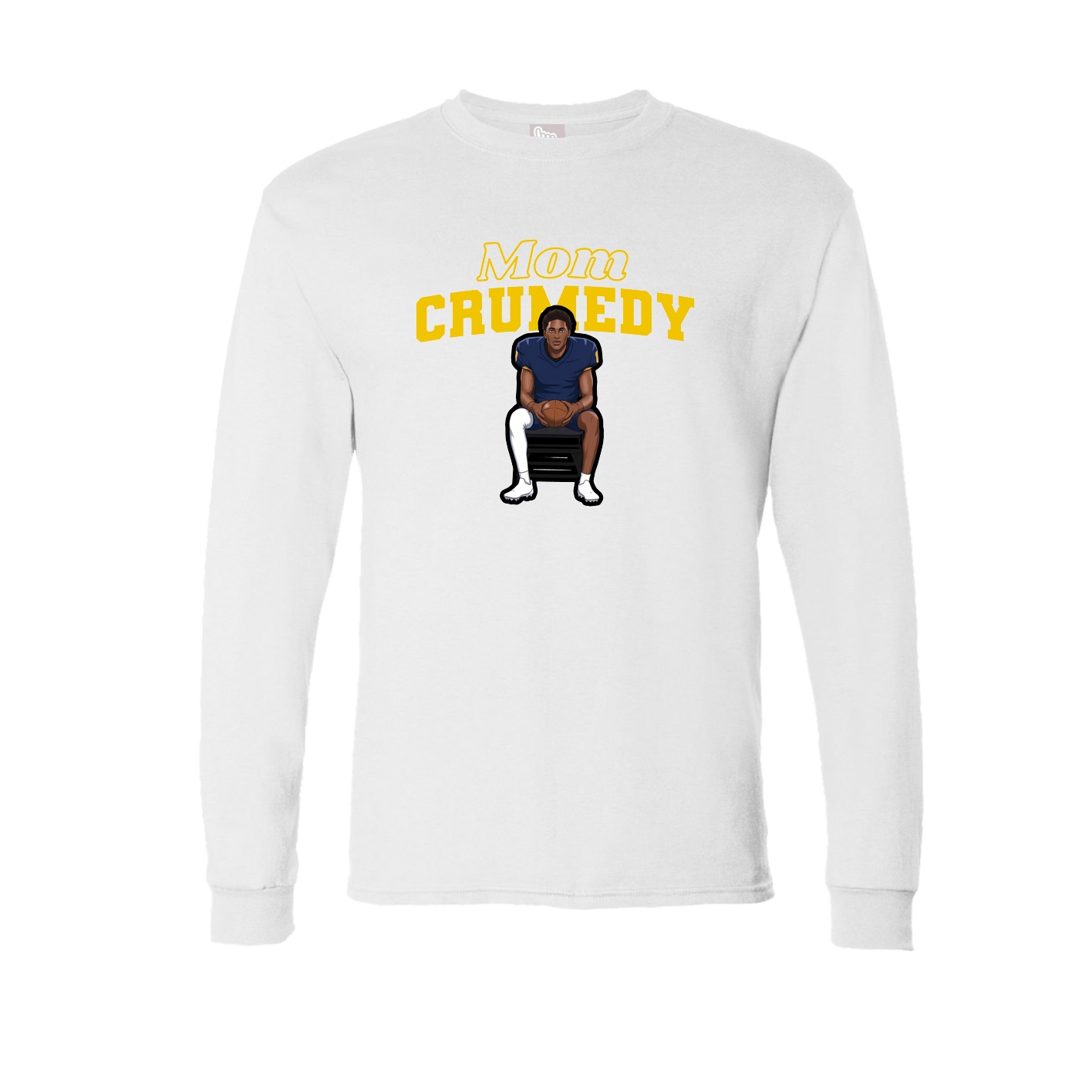 Long Sleeve Tee — Mothers Day Block in White