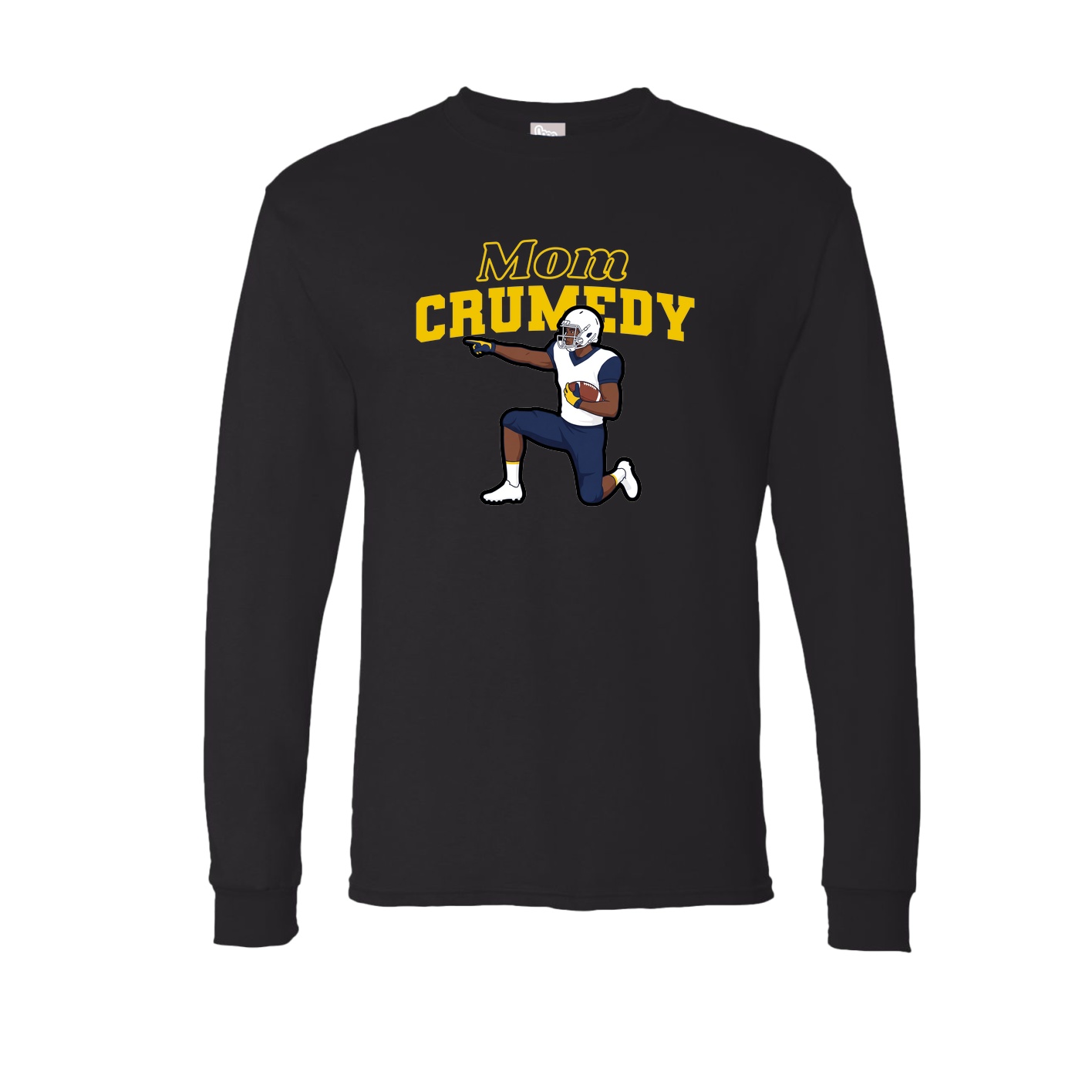 Long Sleeve Tee — Mothers Day Block in Black