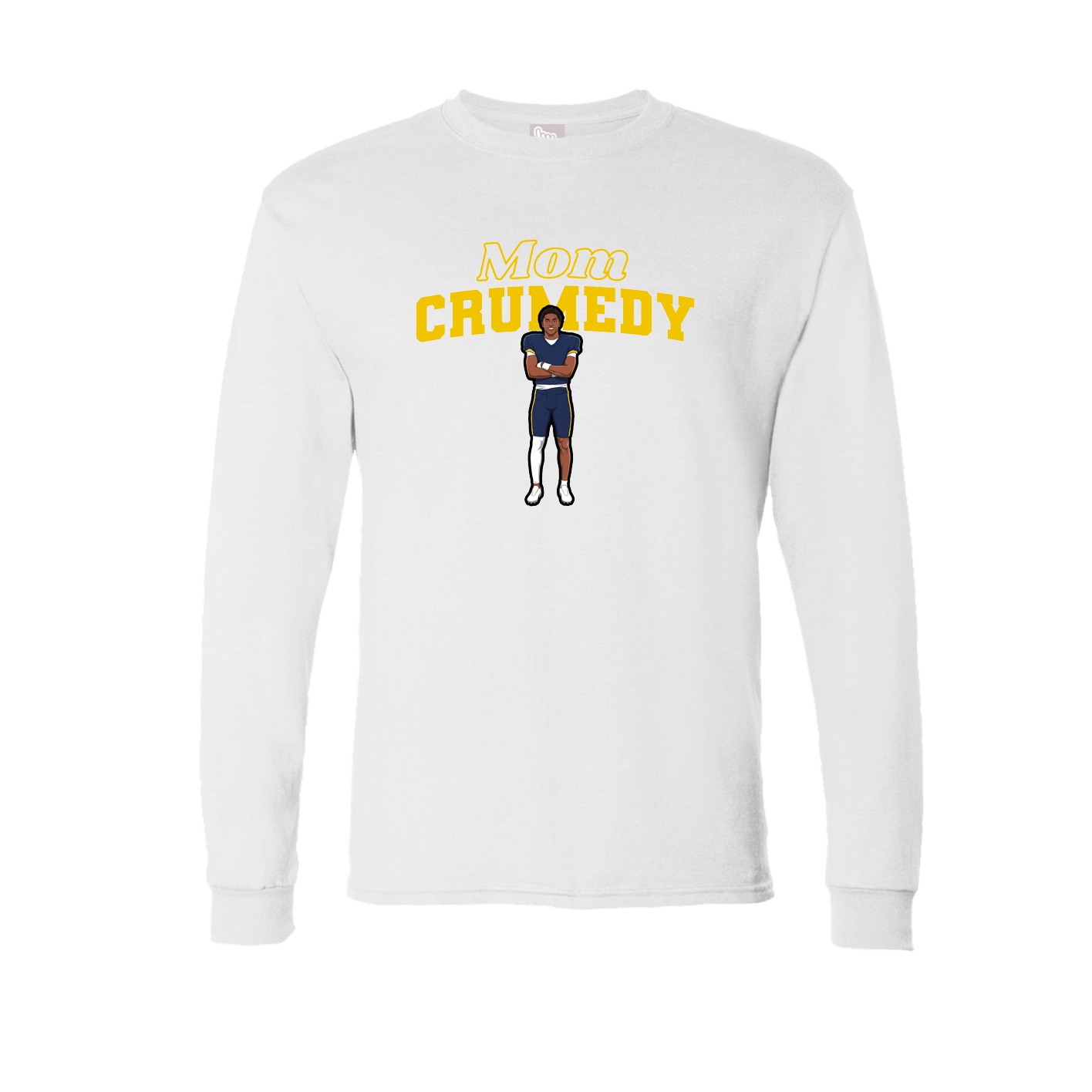 Long Sleeve Tee — Mothers Day Block in White
