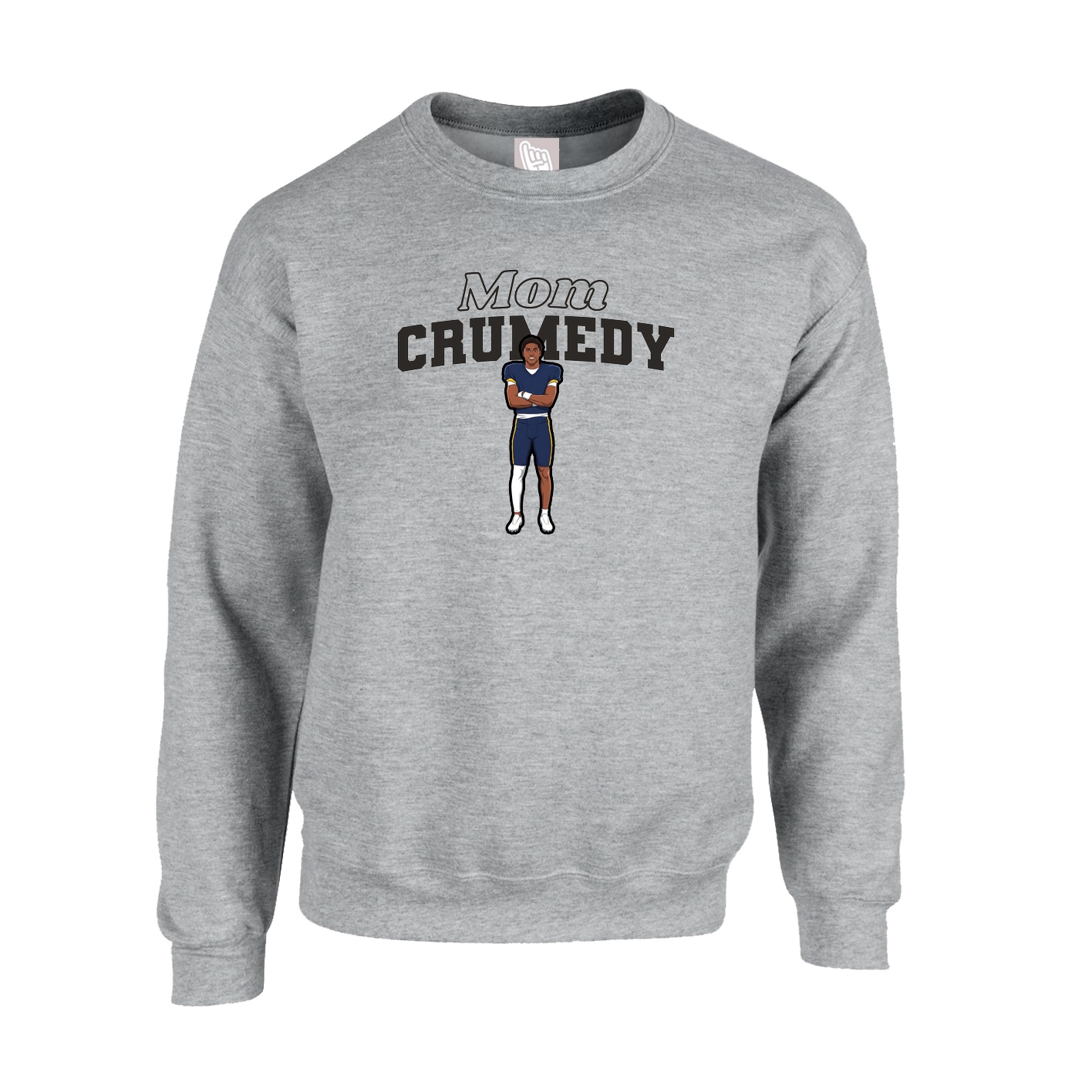 Fleece Crew — Mothers Day Block in Grey