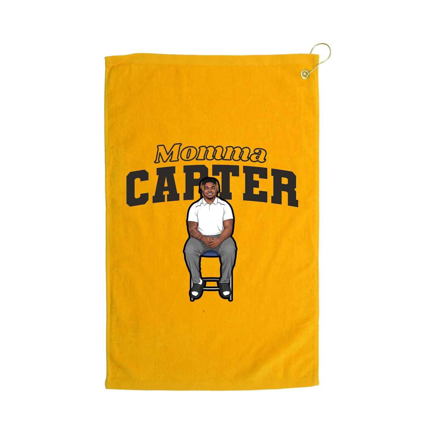 Golf Towel — Mothers Day Block in Gold