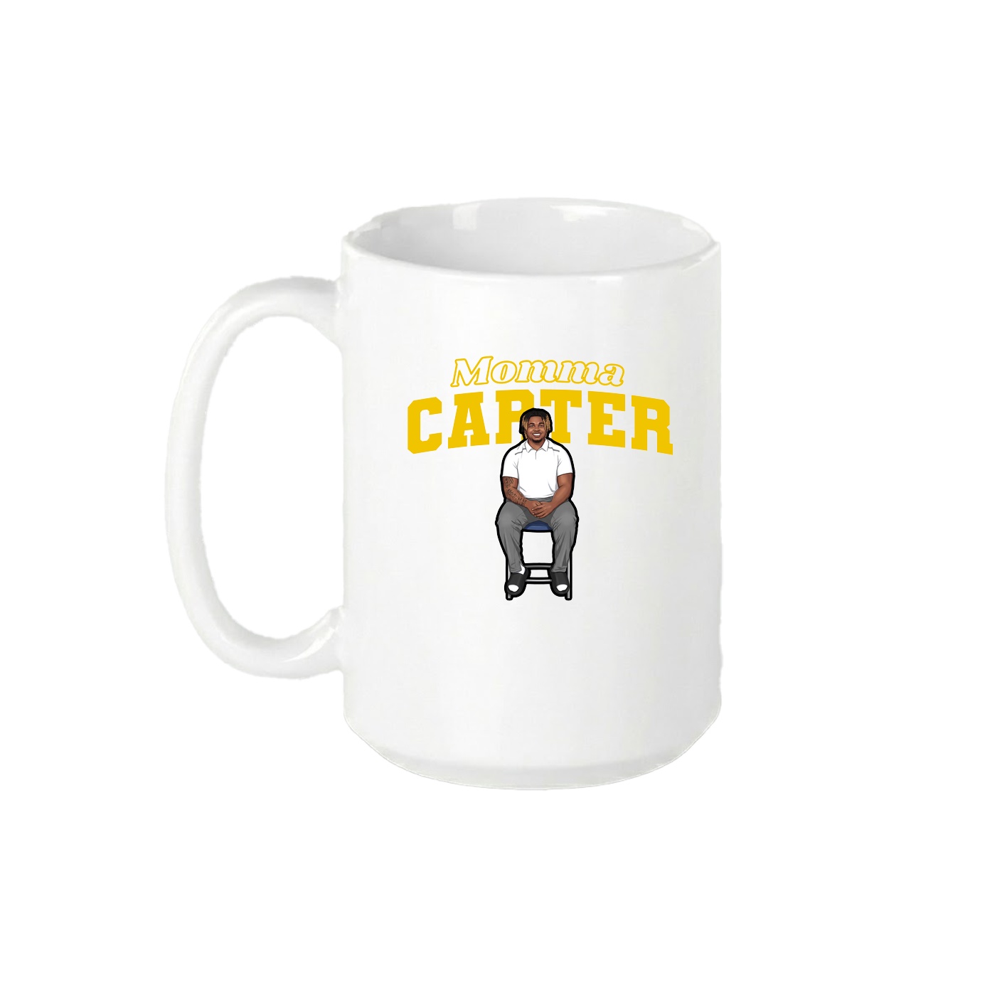 15oz Coffee Mug — Mothers Day Block in White