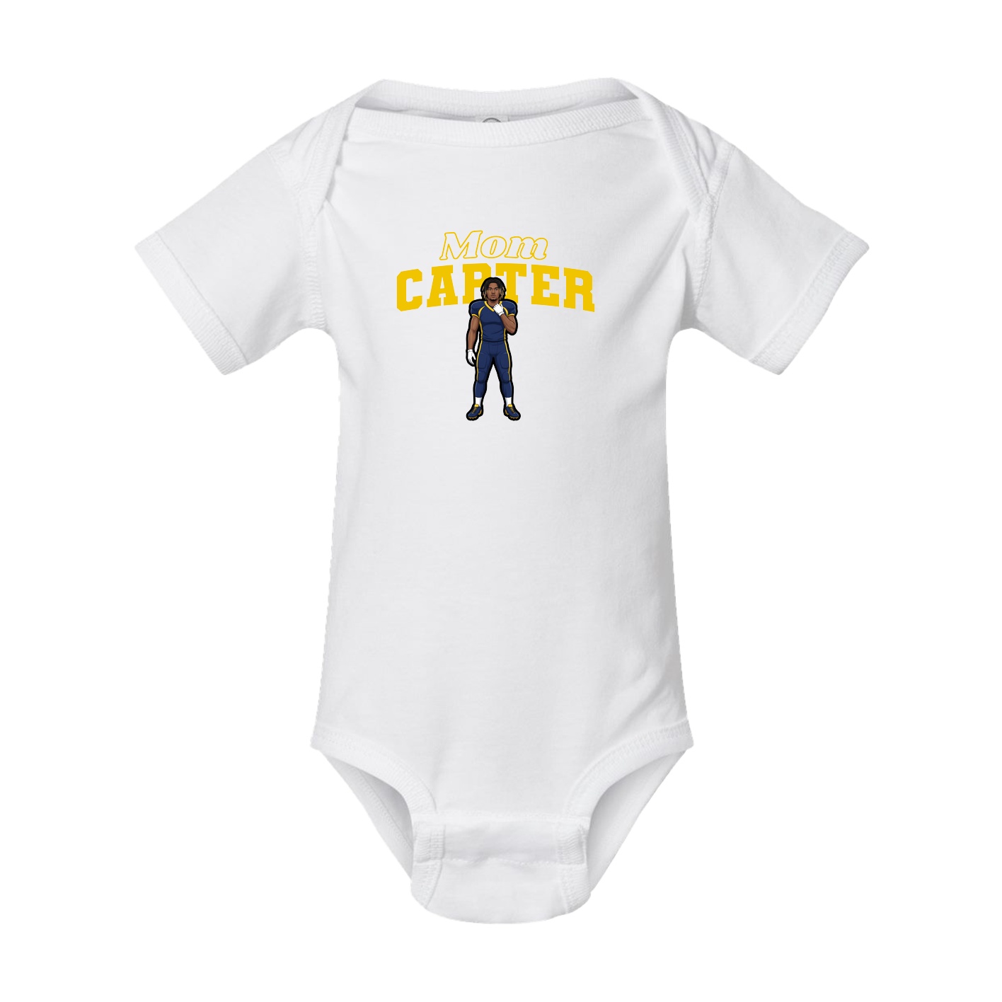 Baby Onesie — Mothers Day Block in White