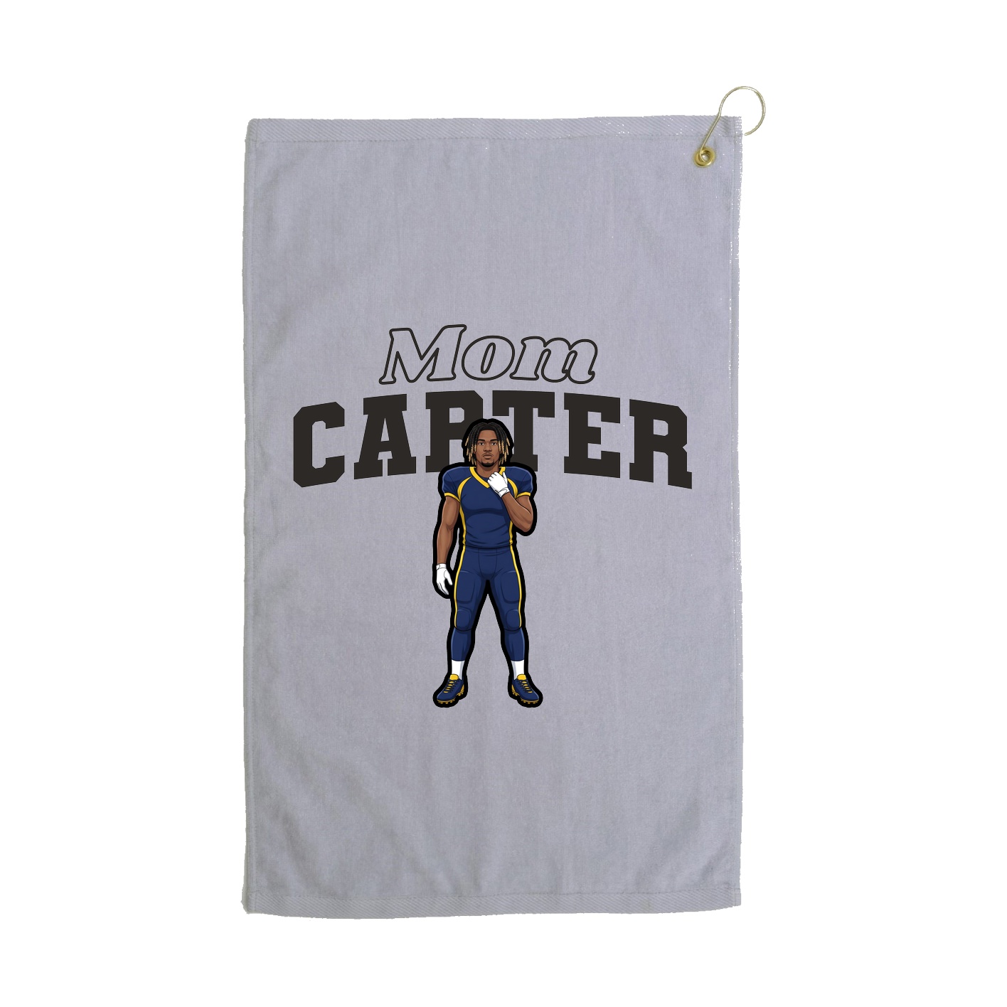 Golf Towel — Mothers Day Block in Grey