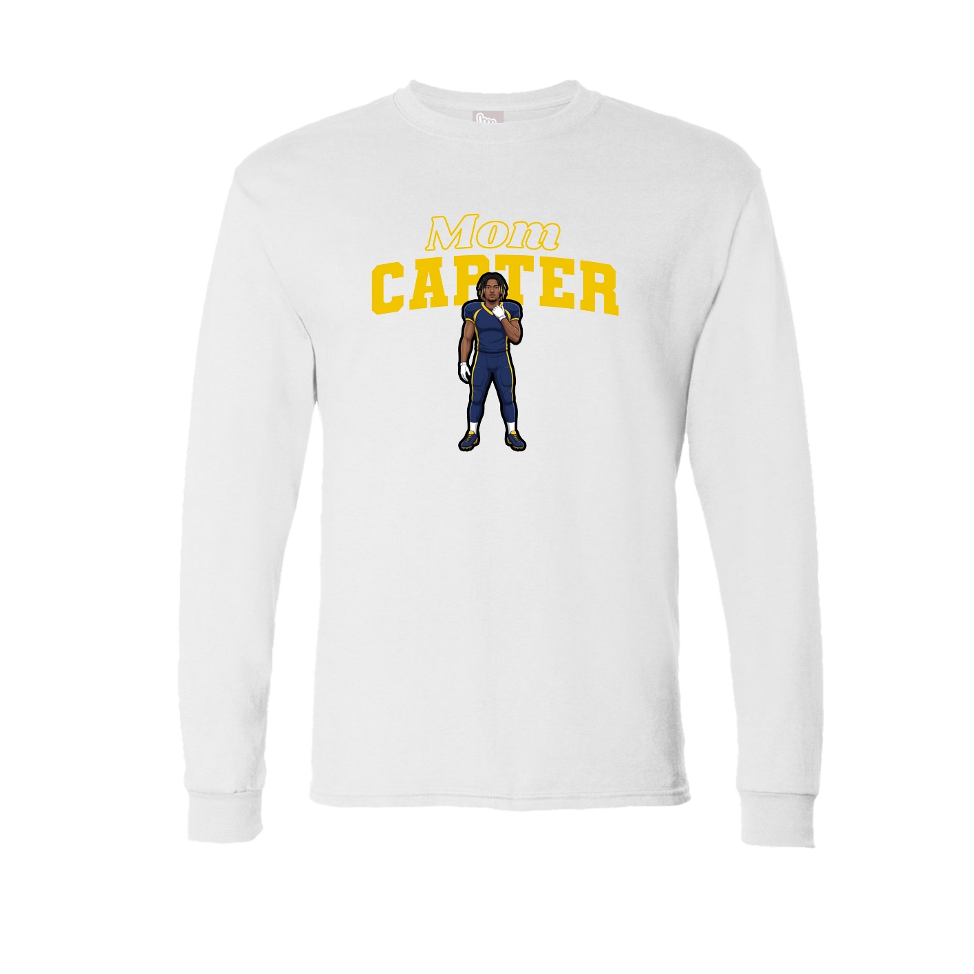 Long Sleeve Tee — Mothers Day Block in White