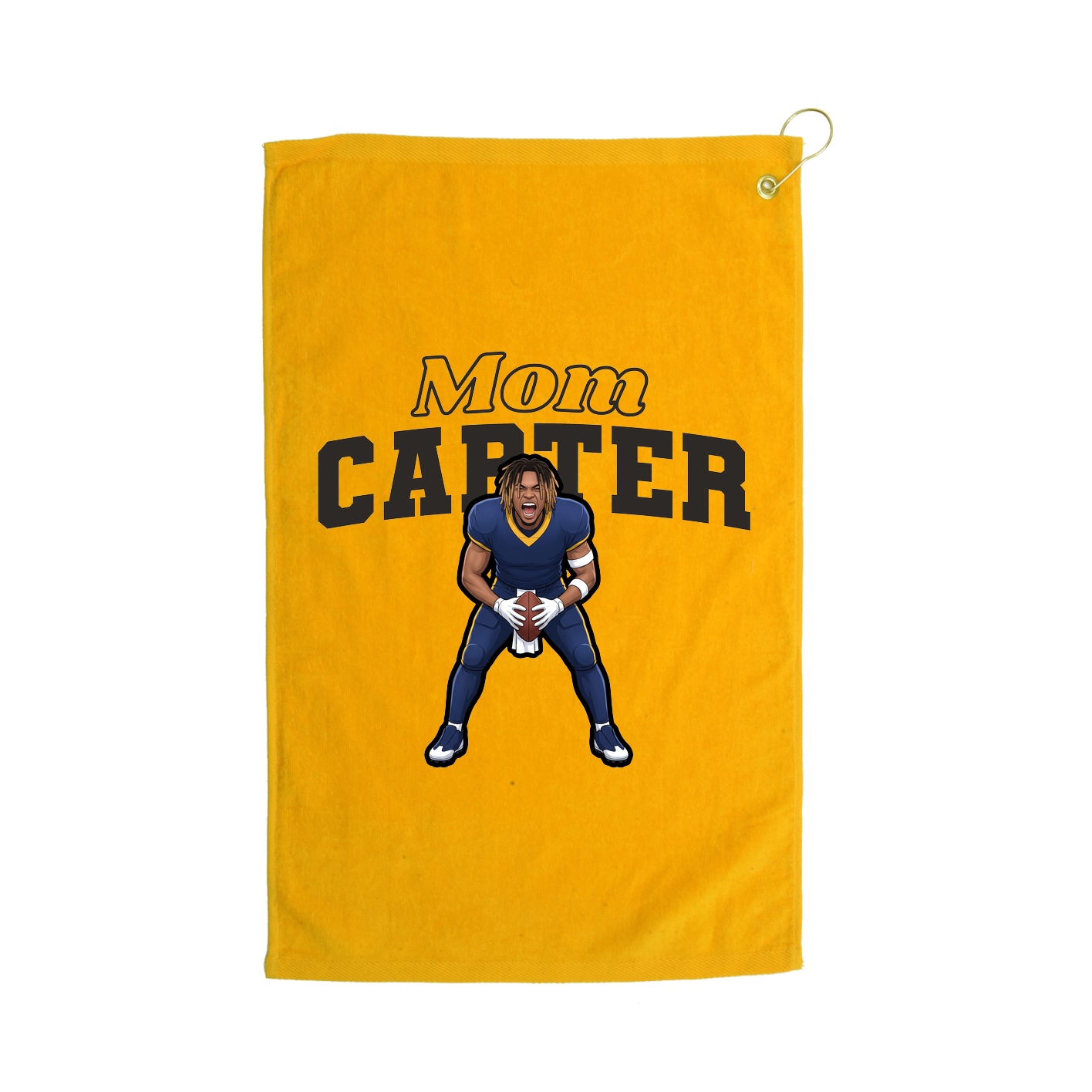 Golf Towel — Mothers Day Block in Gold