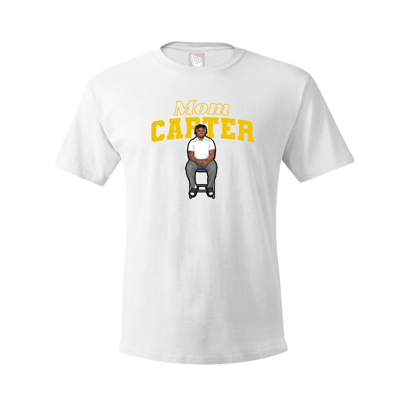 Youth Tee — Mothers Day Block in White