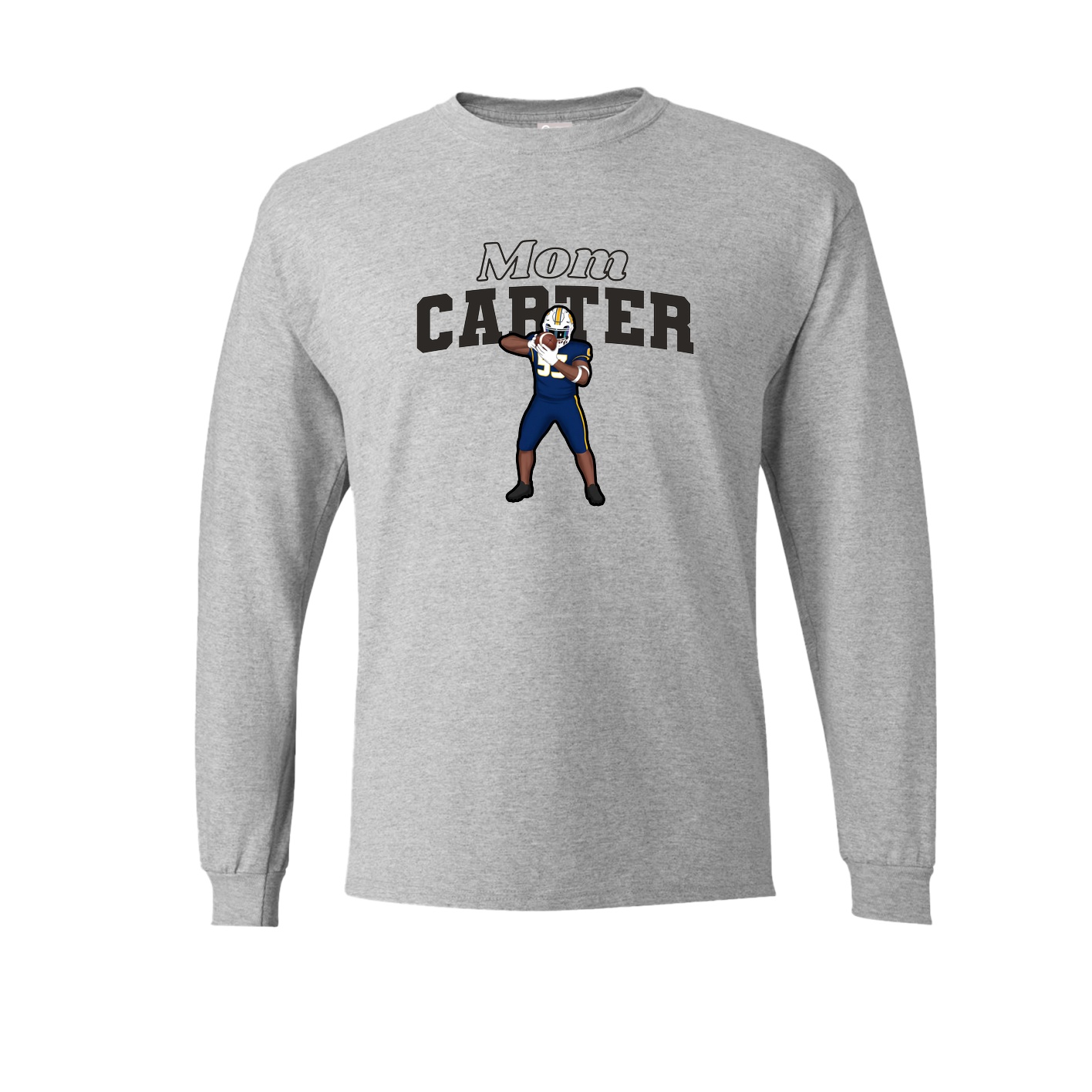 Long Sleeve Tee — Mothers Day Block in Grey