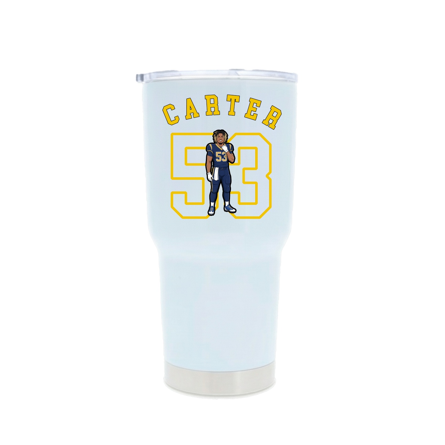 30oz Stainless Steel Tumbler — Shirsey Arch in White