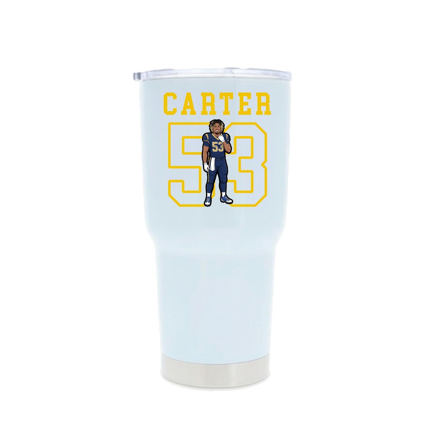 30oz Stainless Steel Tumbler — Shirsey in White