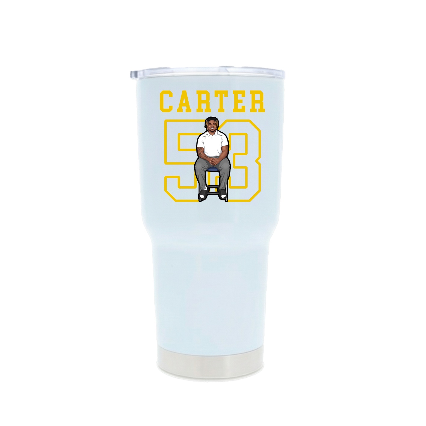 30oz Stainless Steel Tumbler — Shirsey in White
