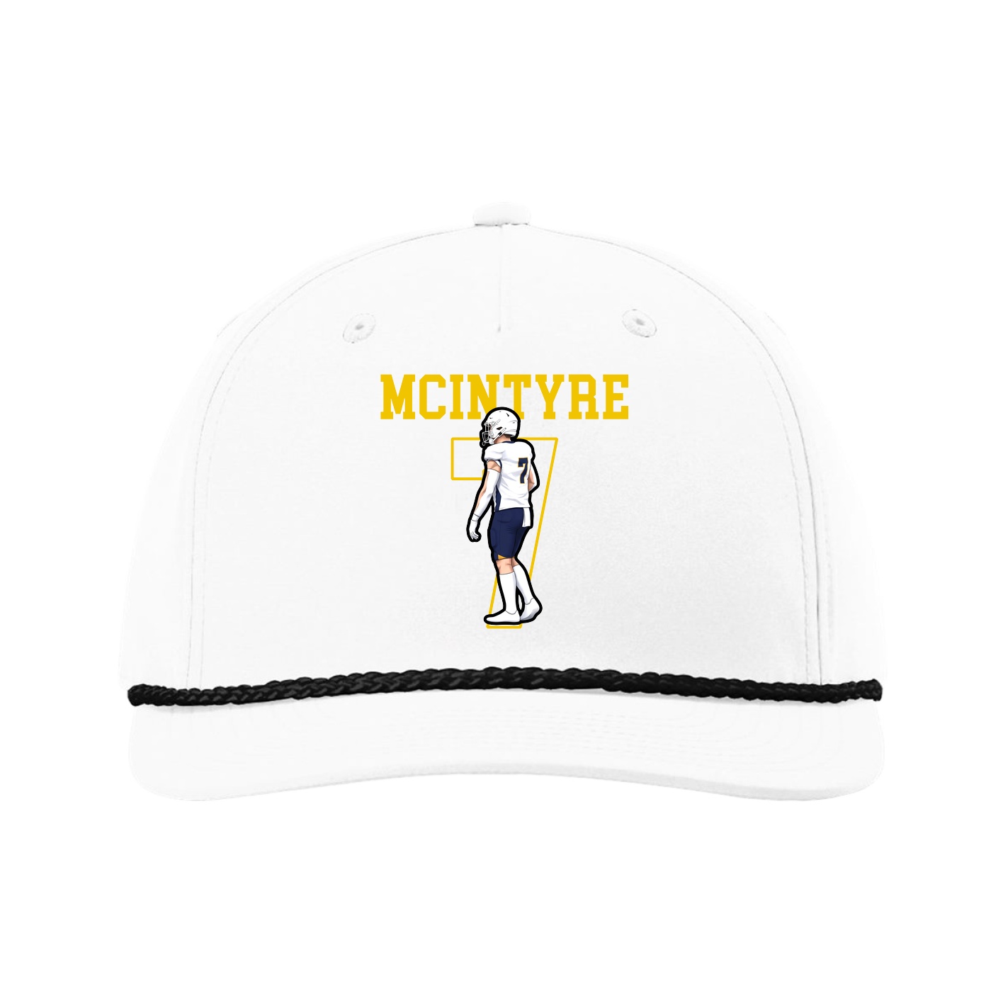 Five-Panel Classic Rope Cap — Shirsey in White