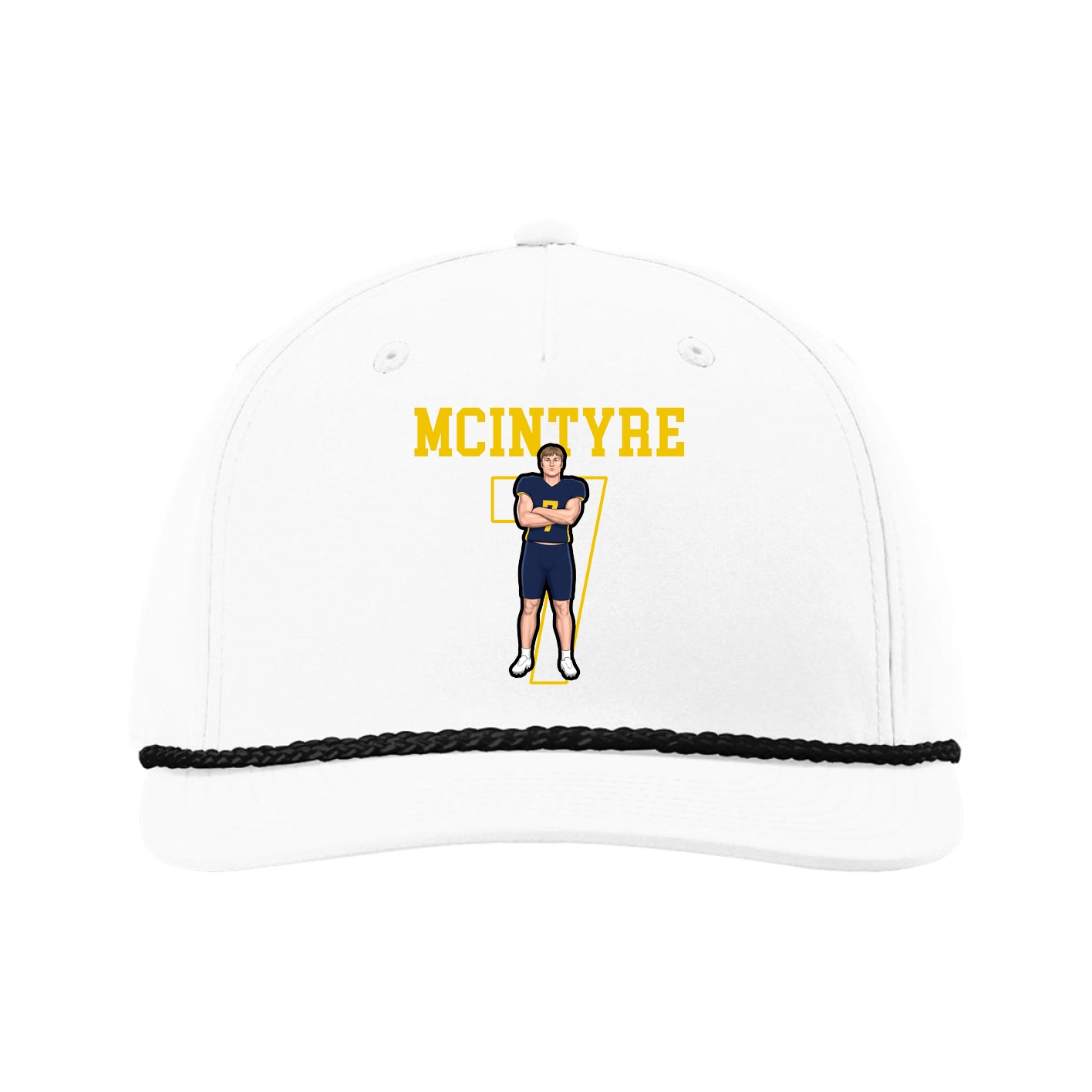 Five-Panel Classic Rope Cap — Shirsey in White