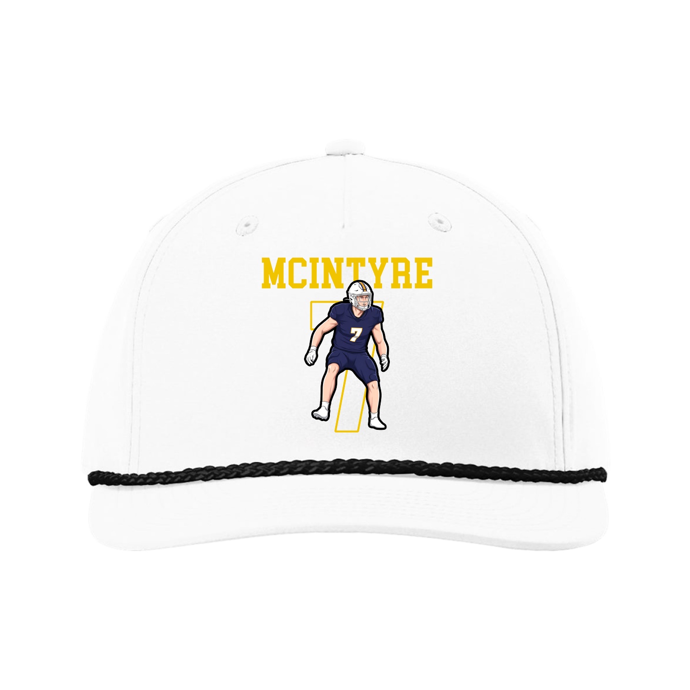 Five-Panel Classic Rope Cap — Shirsey in White