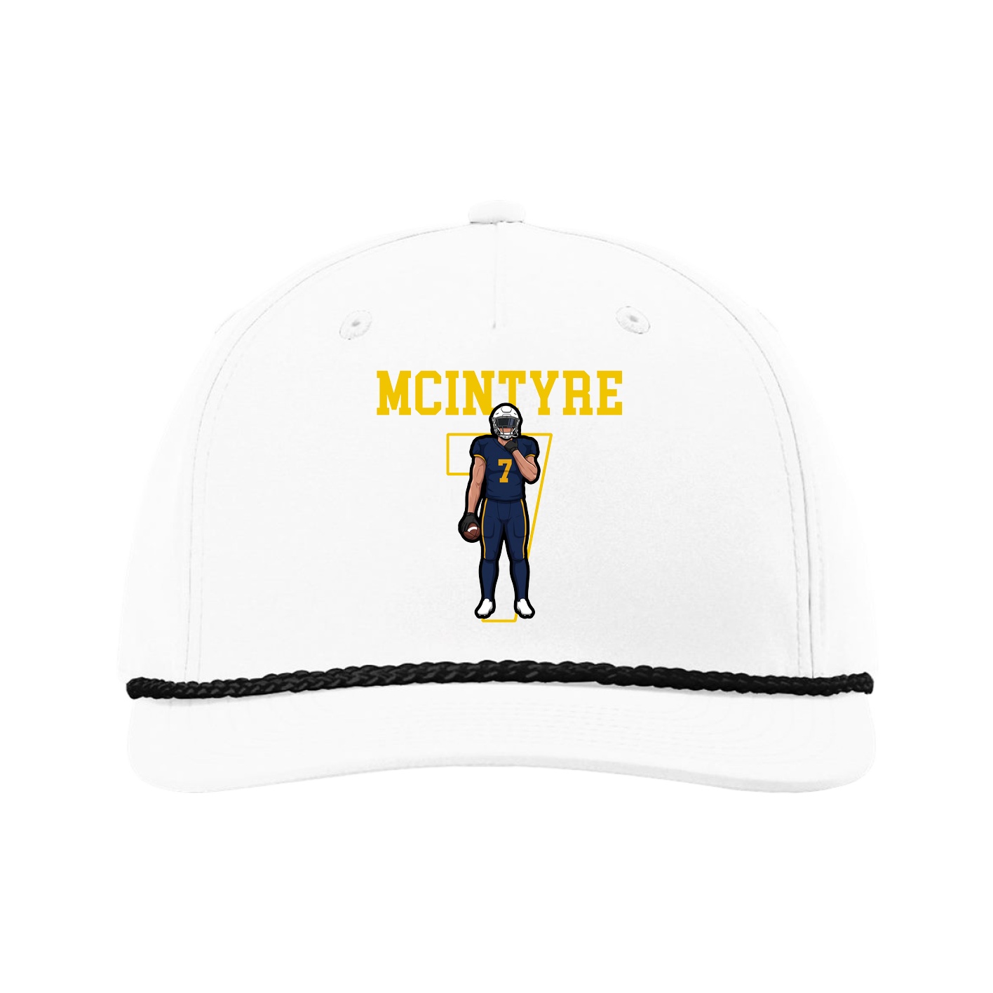 Five-Panel Classic Rope Cap — Shirsey in White