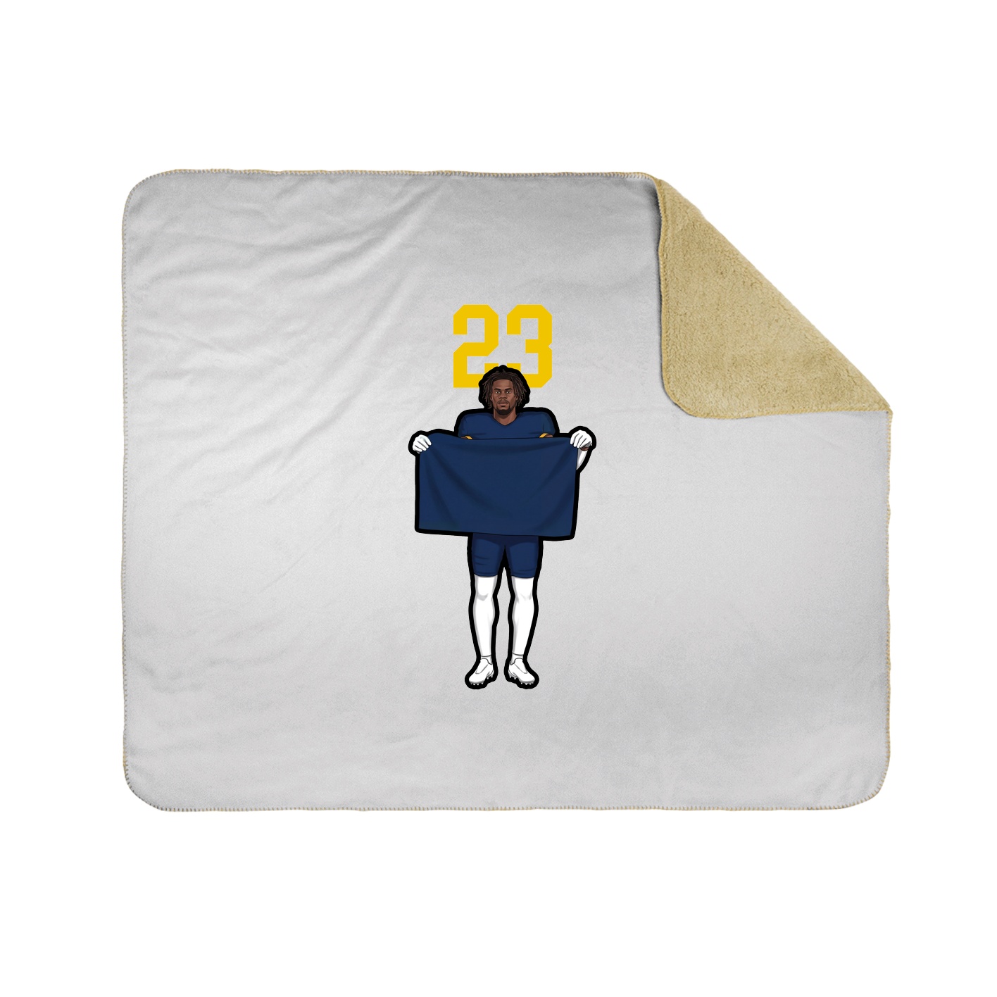 Throw Blanket — Number Top in White