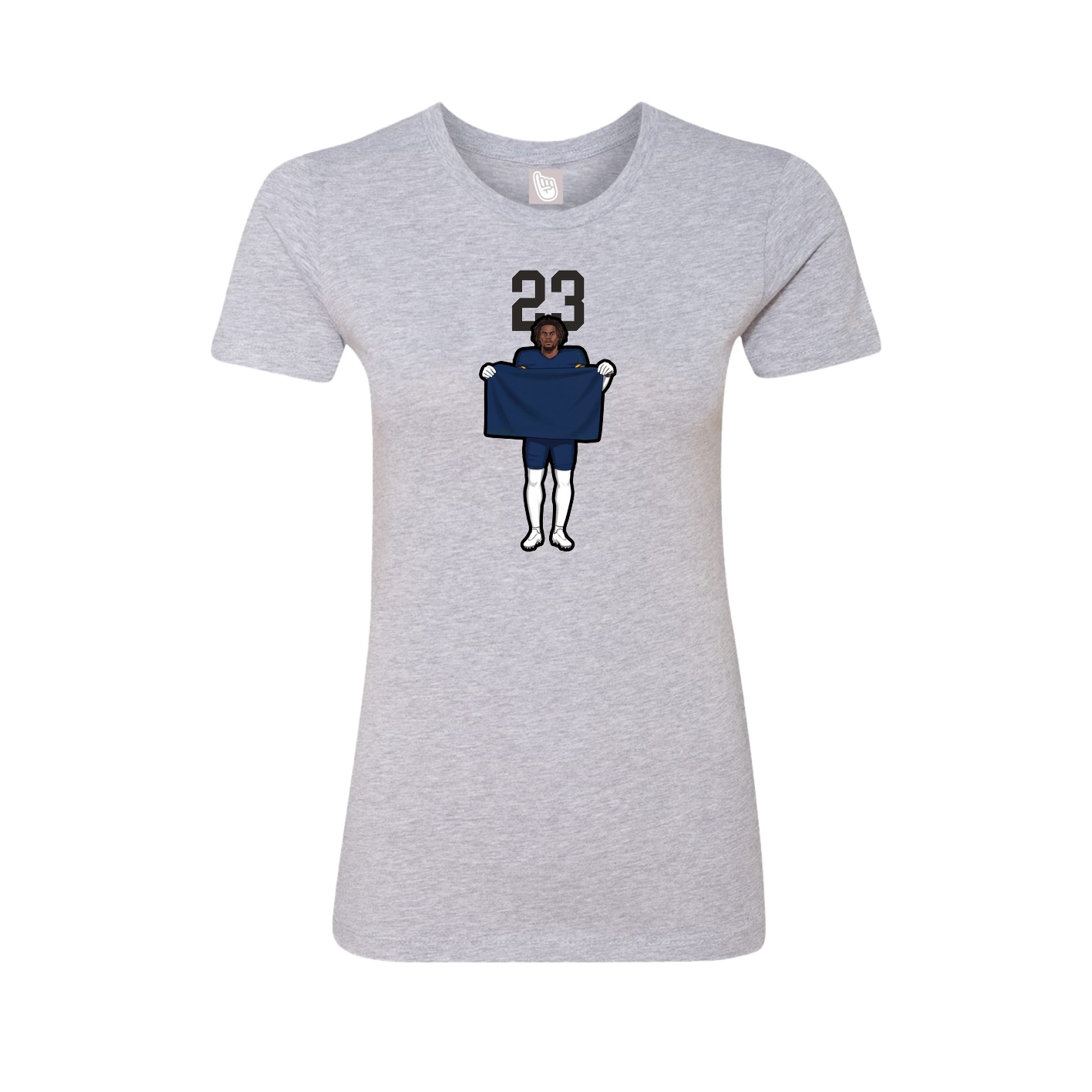 Womens Tee — Number Top in Grey